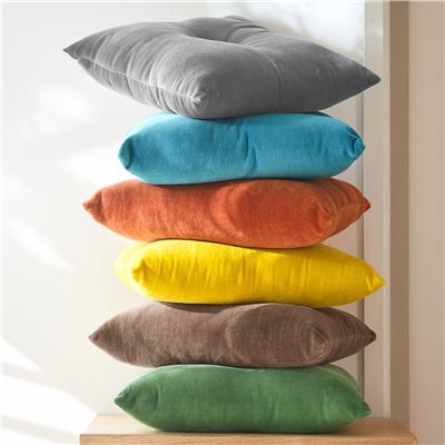 Coussin en velours ras
