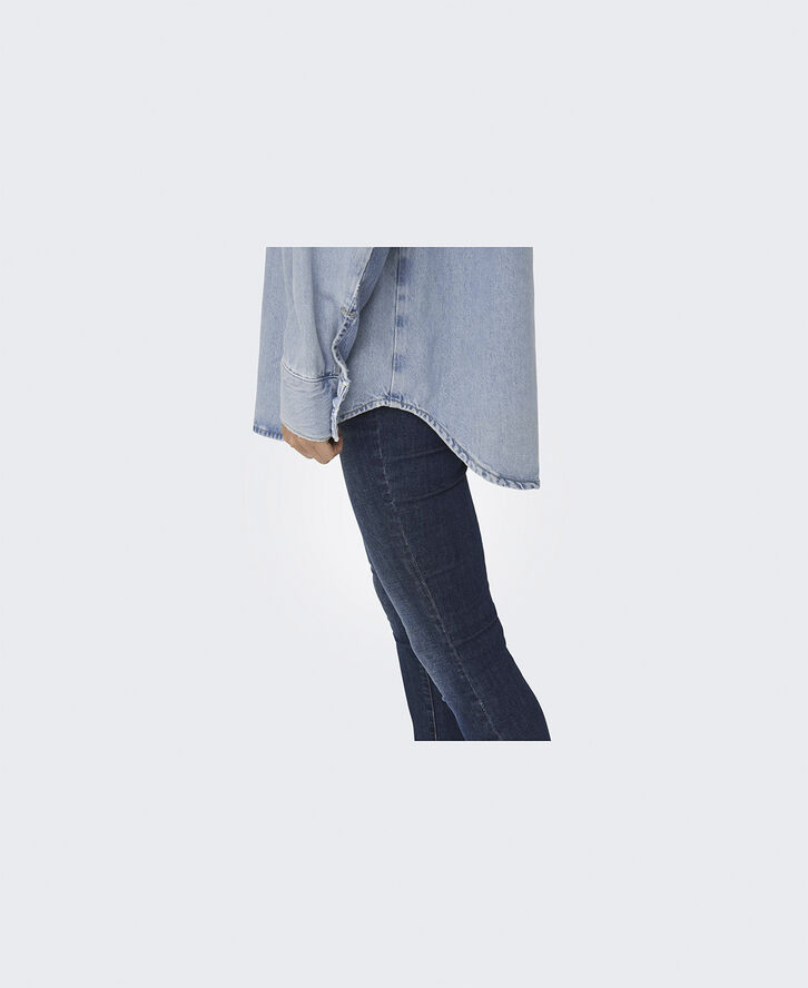 ONLY ONLSANINA LS REWORK OVS DNM SHIRT C Light blue denim