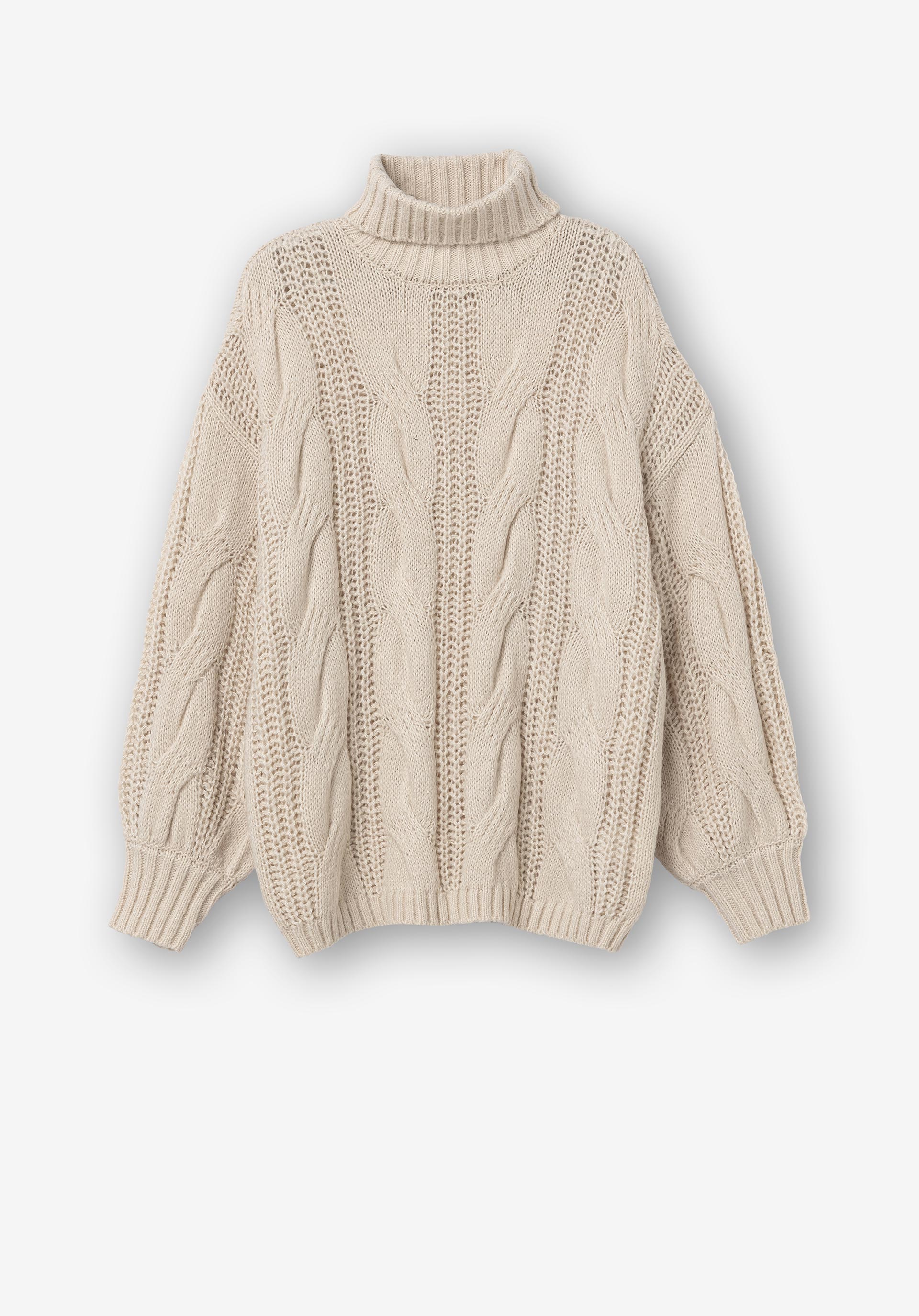 Camisola em Malha de Cabo Oversize