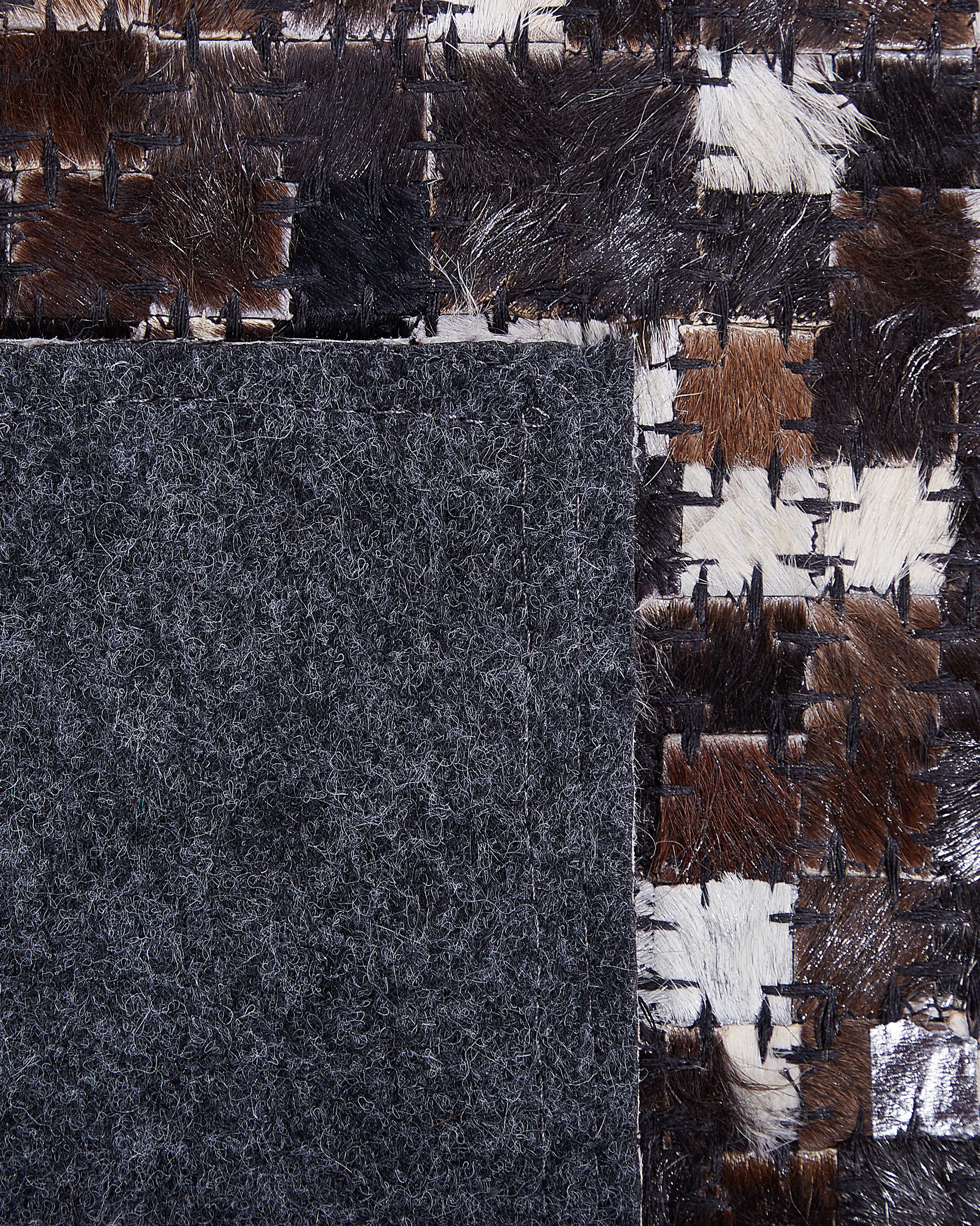Vloerkleed AKKESE Bruin 160 x 230 cm Leer
