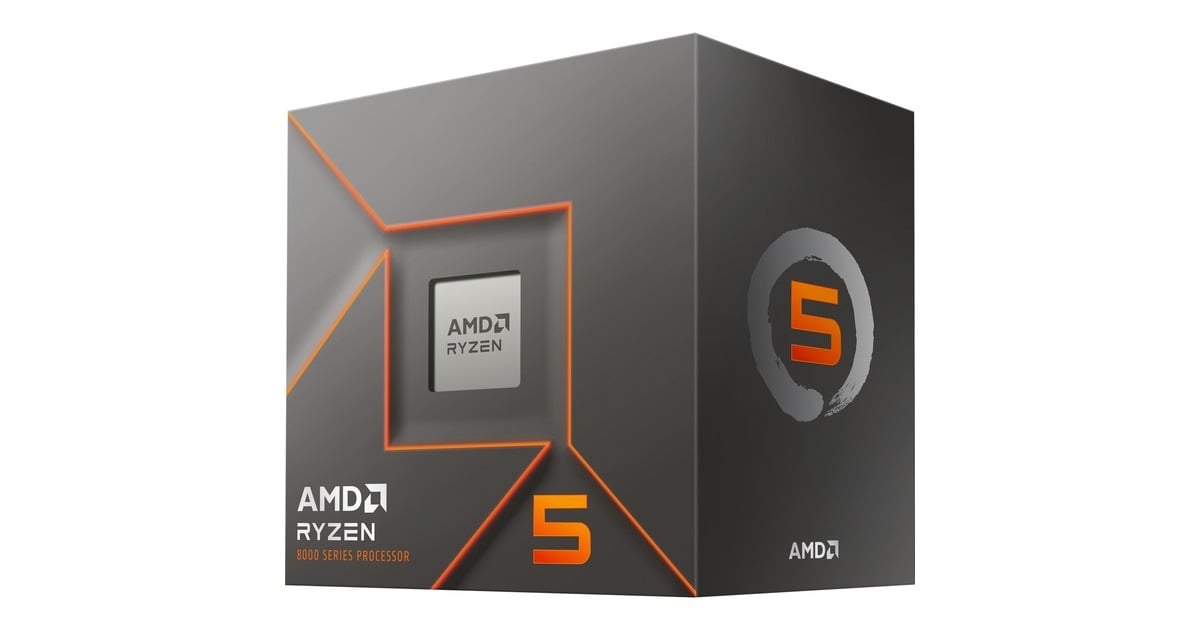 AMDRyzen 5 8400F, 4,2 GHz (4,7 GHz Turbo Boost) socket AM5 processor  (Unlocked, Wraith Stealth, Boxed)