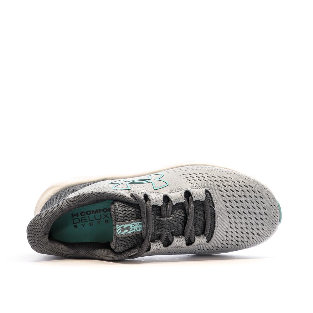 Under Armour Chaussures de Running Grise/Turquoise Femme Under Armour Charged Pursuit