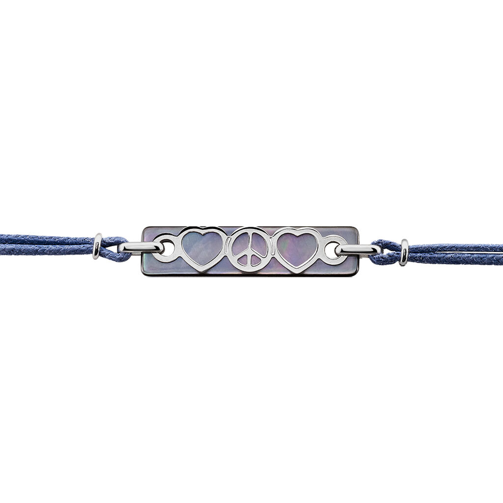 Bracelet Crepin Or Blanc Nacre