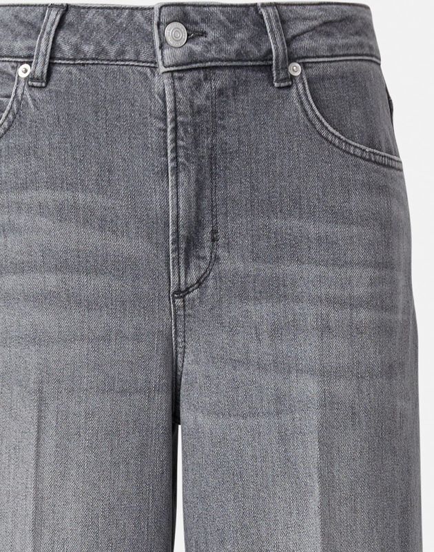 comma casual identity - Jeans - Grijs - Denim - Wide Leg - High Waist