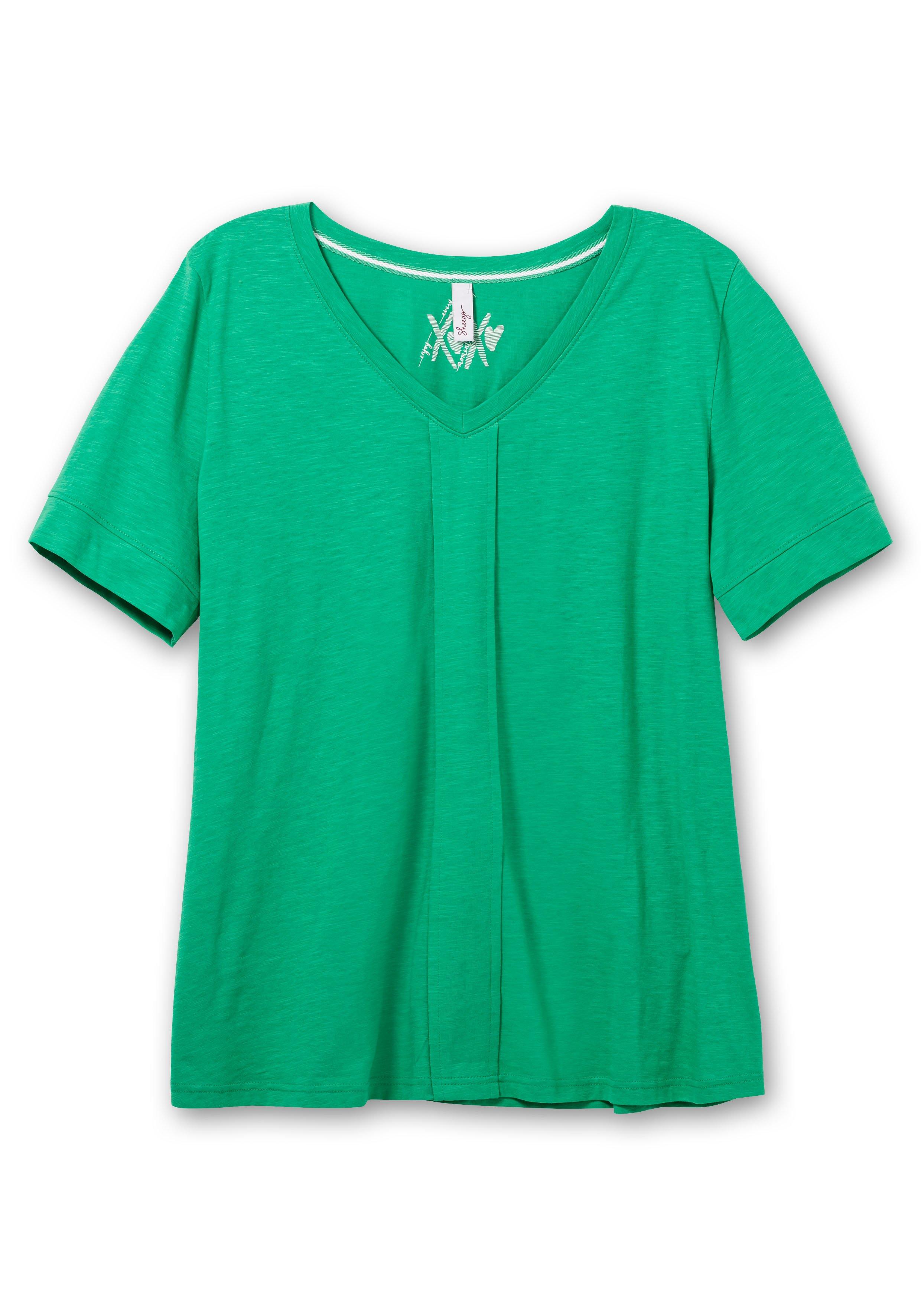 T-Shirt mit gesteppter Falte vorn, aus Jersey