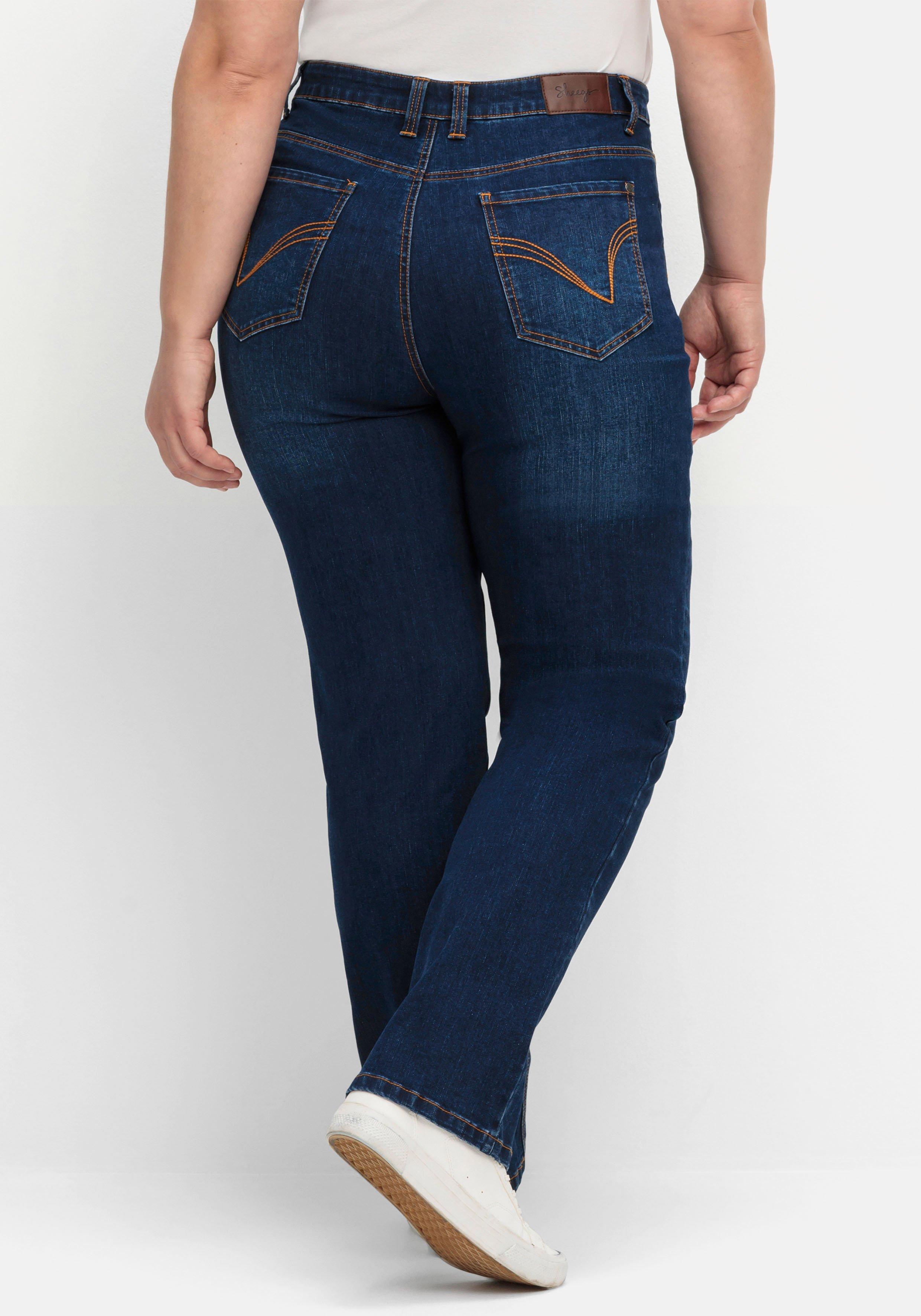 Gerade Jeans mit Shaping-Einsatz