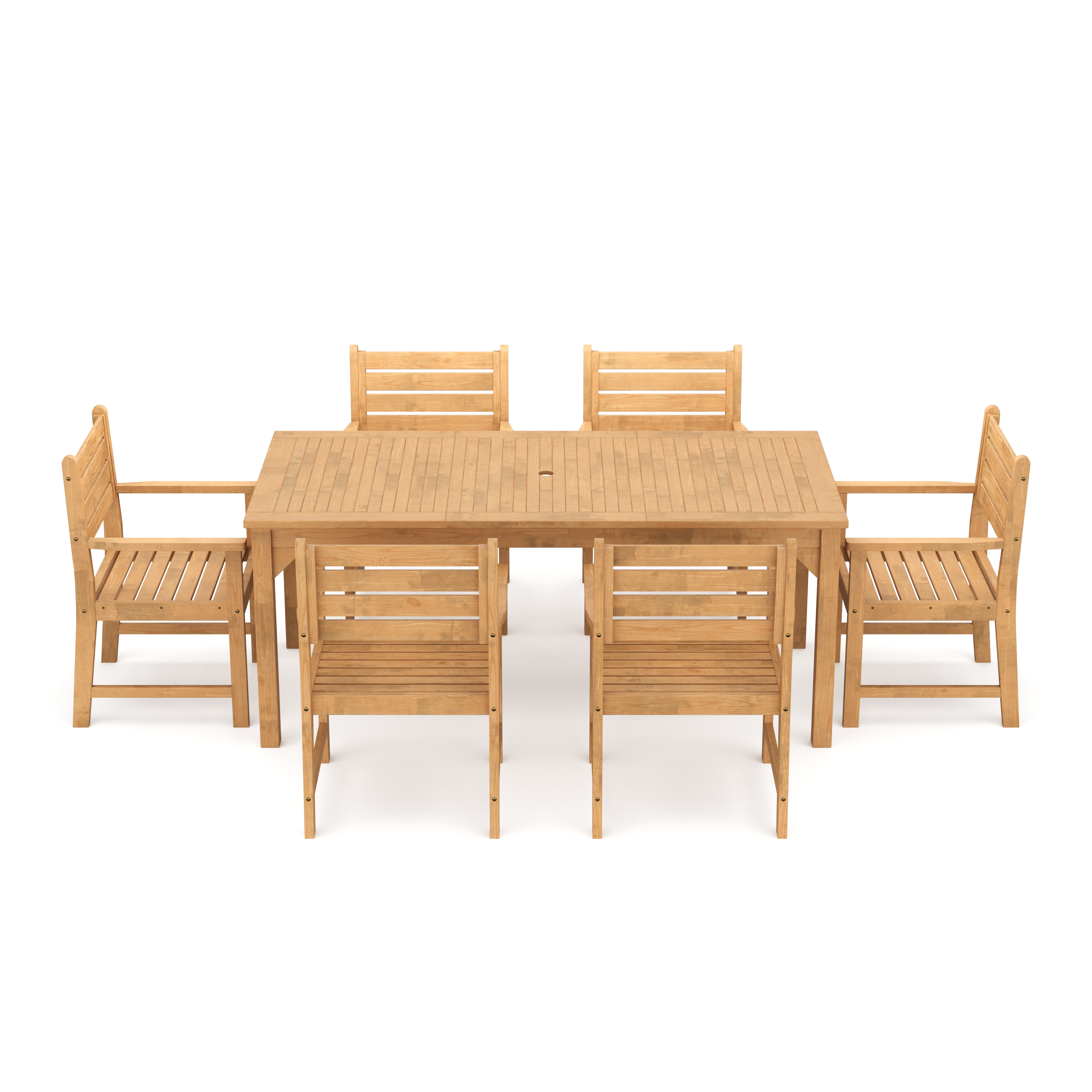 Gartenmöbel Set Holz MONICA 7-teilig