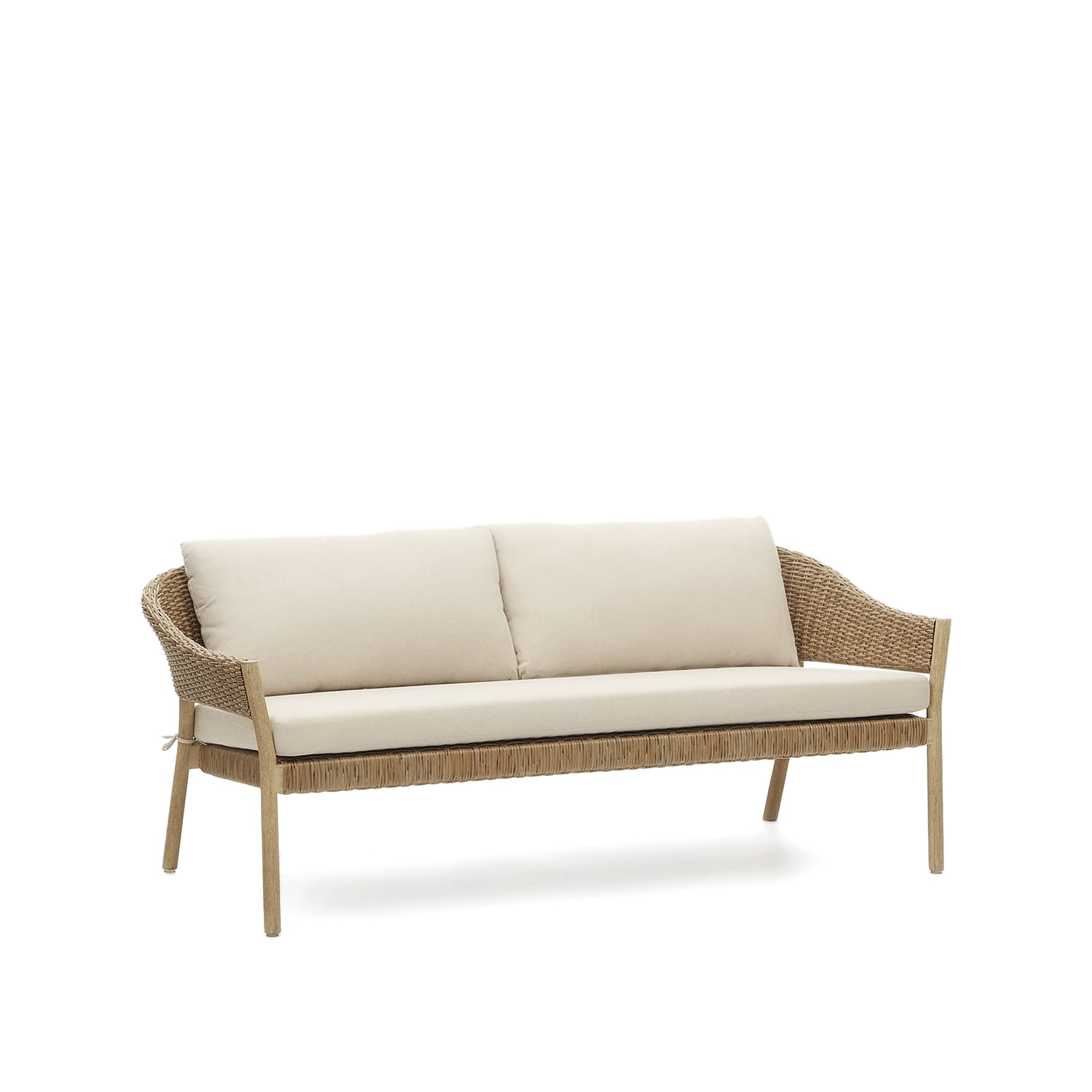 Kave Home - Set Pola 2-zitsbank en 2 fauteuils in massief
