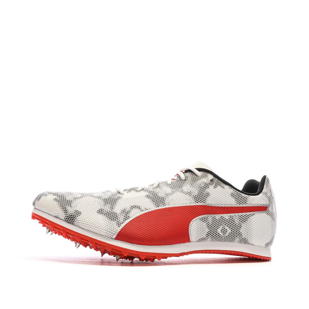 Puma Chaussures d'athletismes Blanc/Gris/Rouge Homme Puma Evospeed