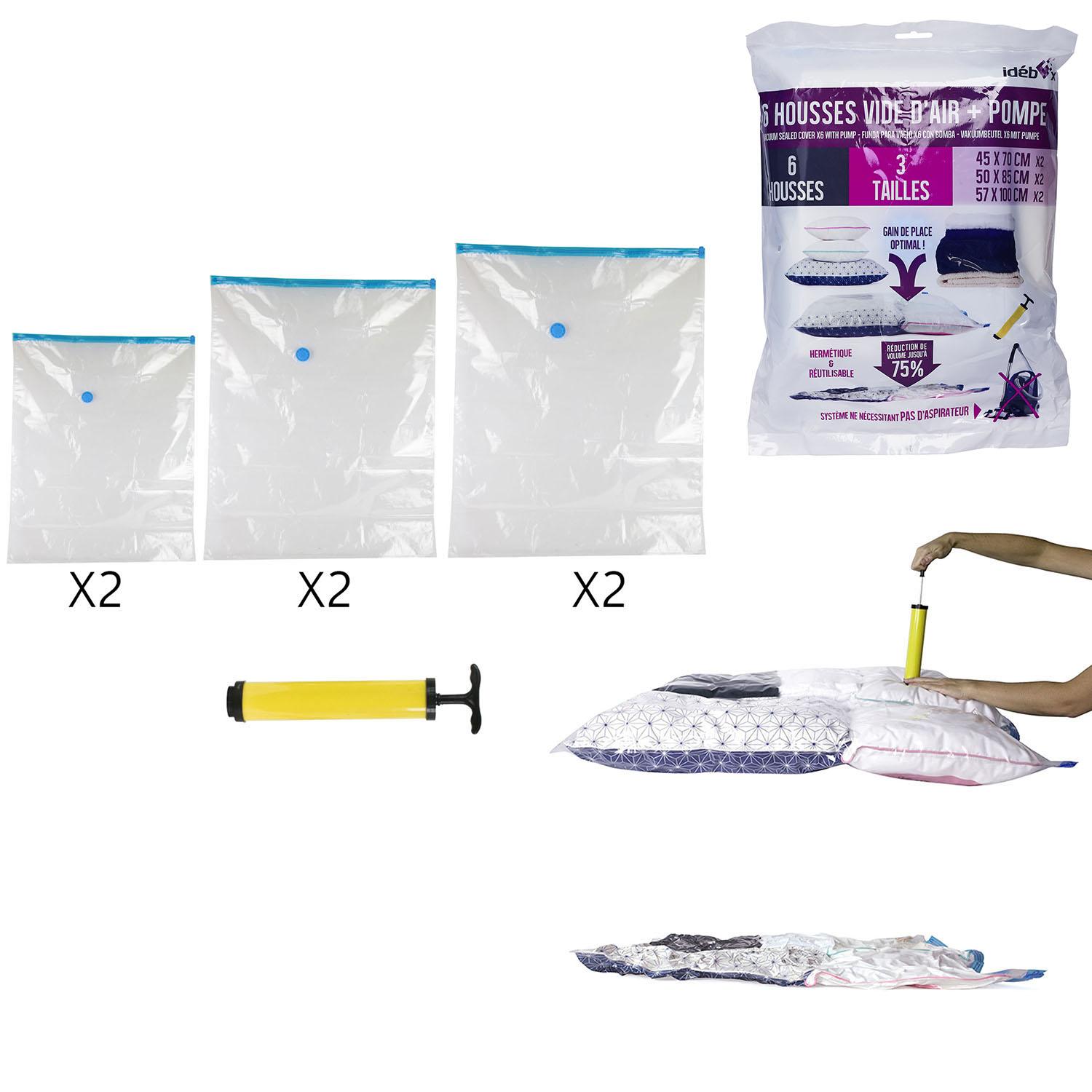 HOUSSE VIDE AIR POMPE X6 PIECES