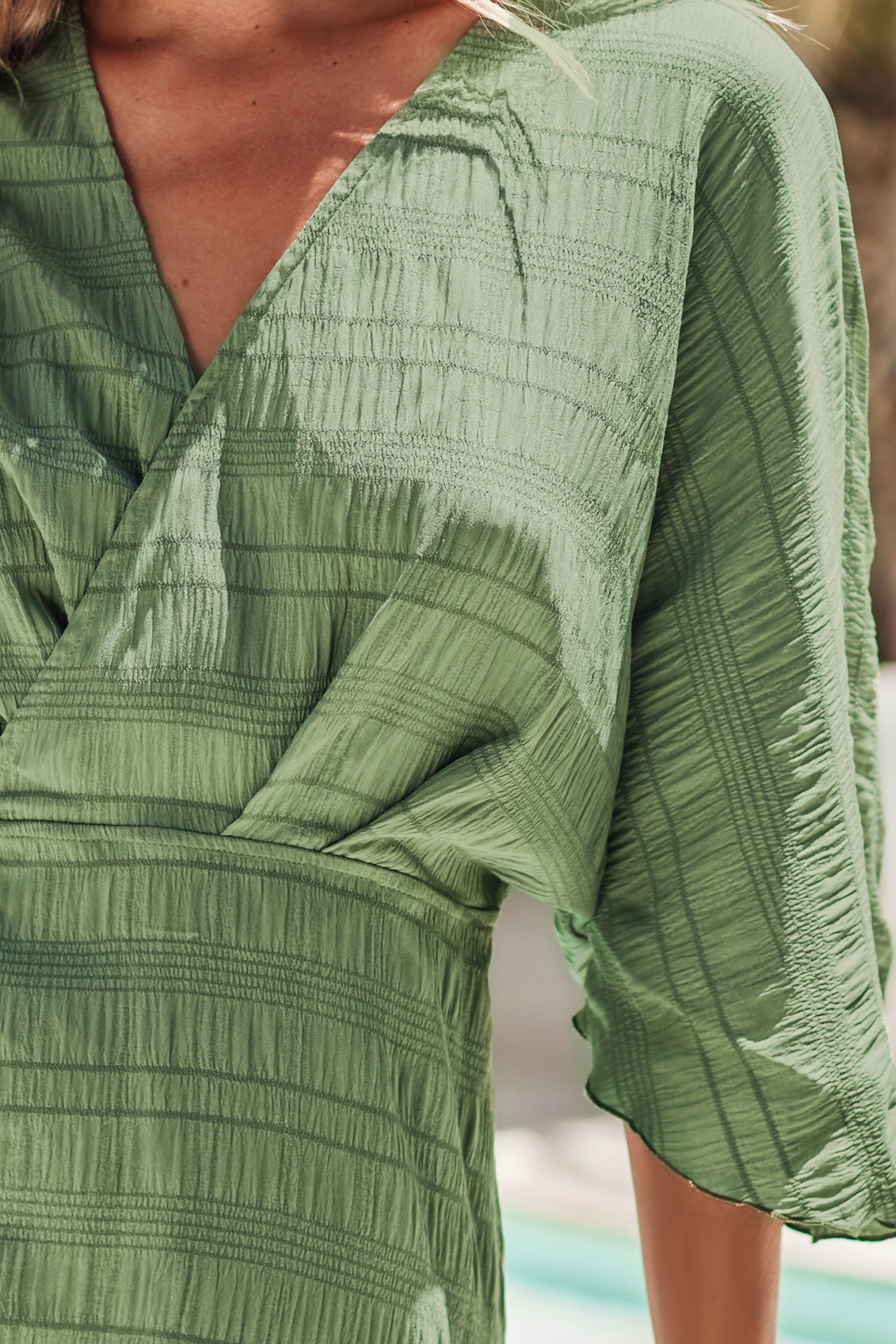 Robe mini à emballage vert clair