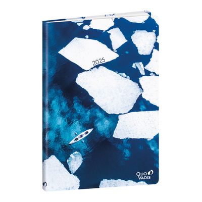 Quo Vadis Respire Minister - Agenda - 2025 - semainier - reliure piquée - standard / M - 160 x 240 mm - portrait - ice floe - multicolore - carton