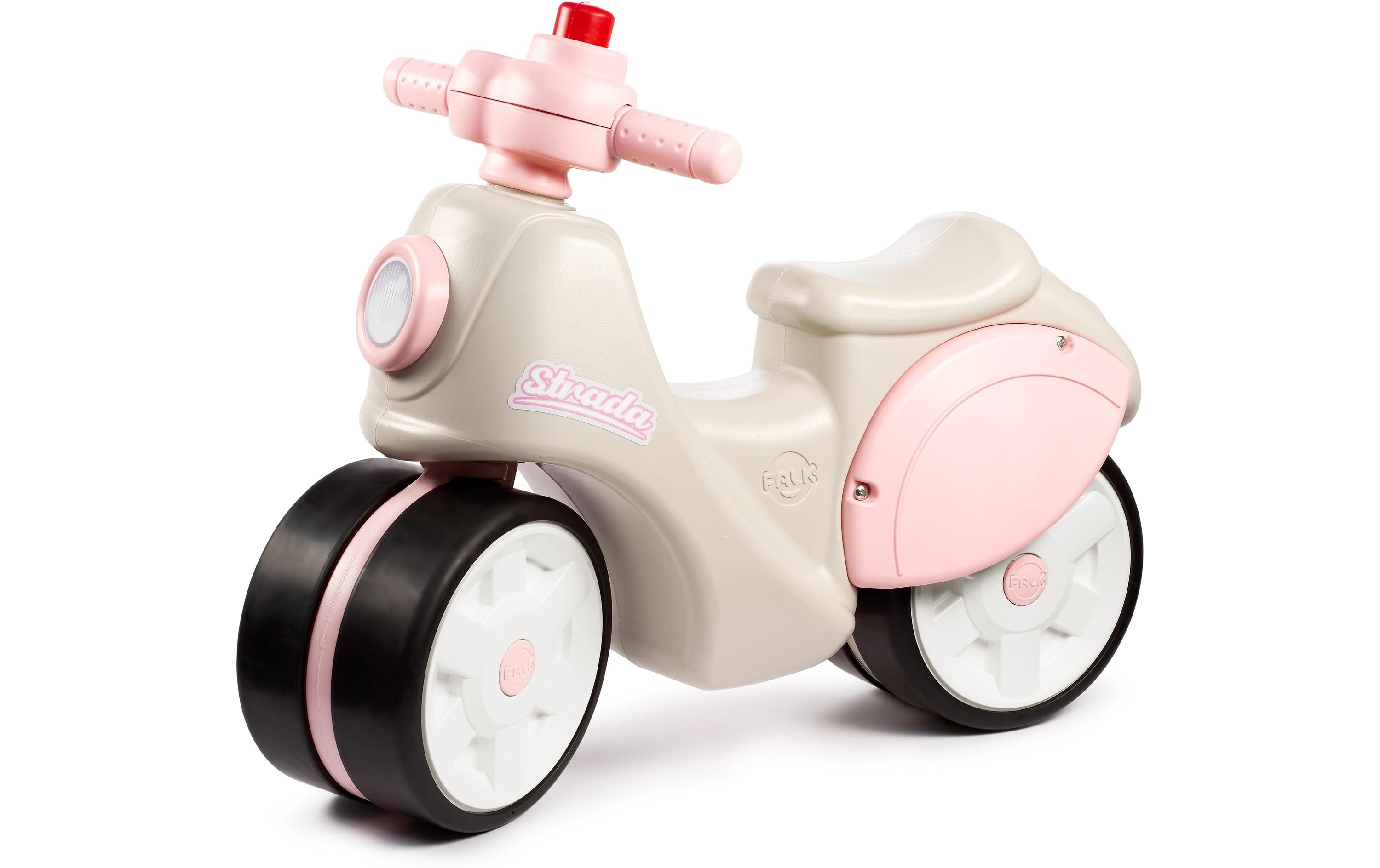 Rutschfahrzeug Strada Early Years VespaScooter mit geräuscharmen Rädern, Lenker mit Richtungsanzeige und Hupe
