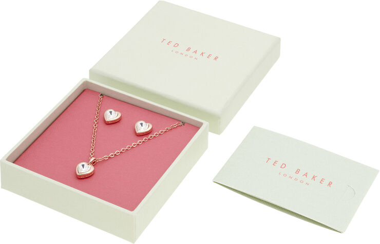 Ted Baker HADEYA: CRYSTAL HEART GIFT SET Rose gold/crystal