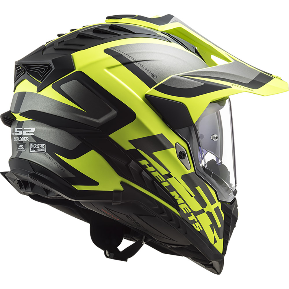 LS2 - Casque MX701 Explorer HPFC Alter Noir Mat / Jaune