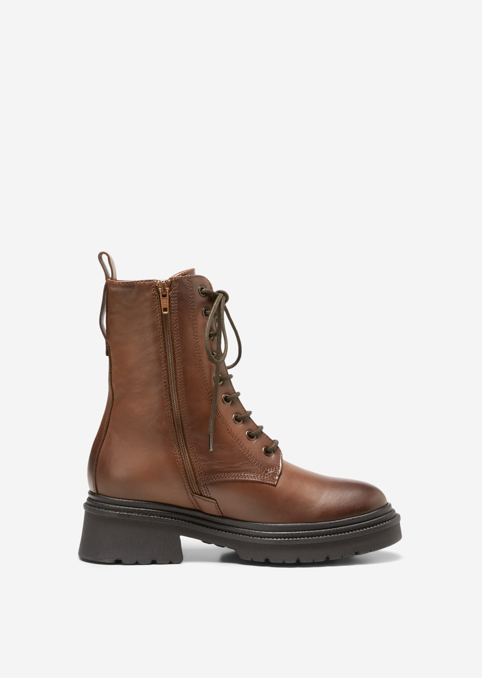 Schnürstiefel mit Innenzipper