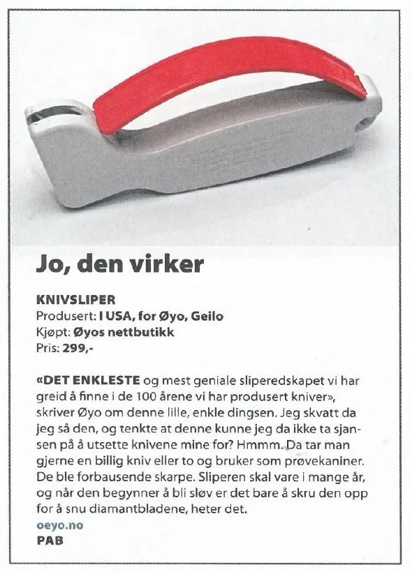 Øyo ØYO KNIVSLIPER ACCUSHARP Wiith/Orange