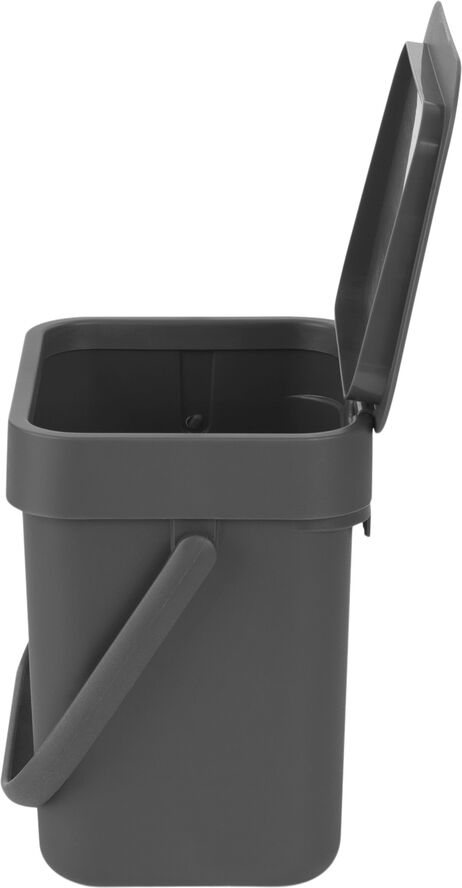 Brabantia Affaldsspand m/låg sort. kon. 3 ltr Grey