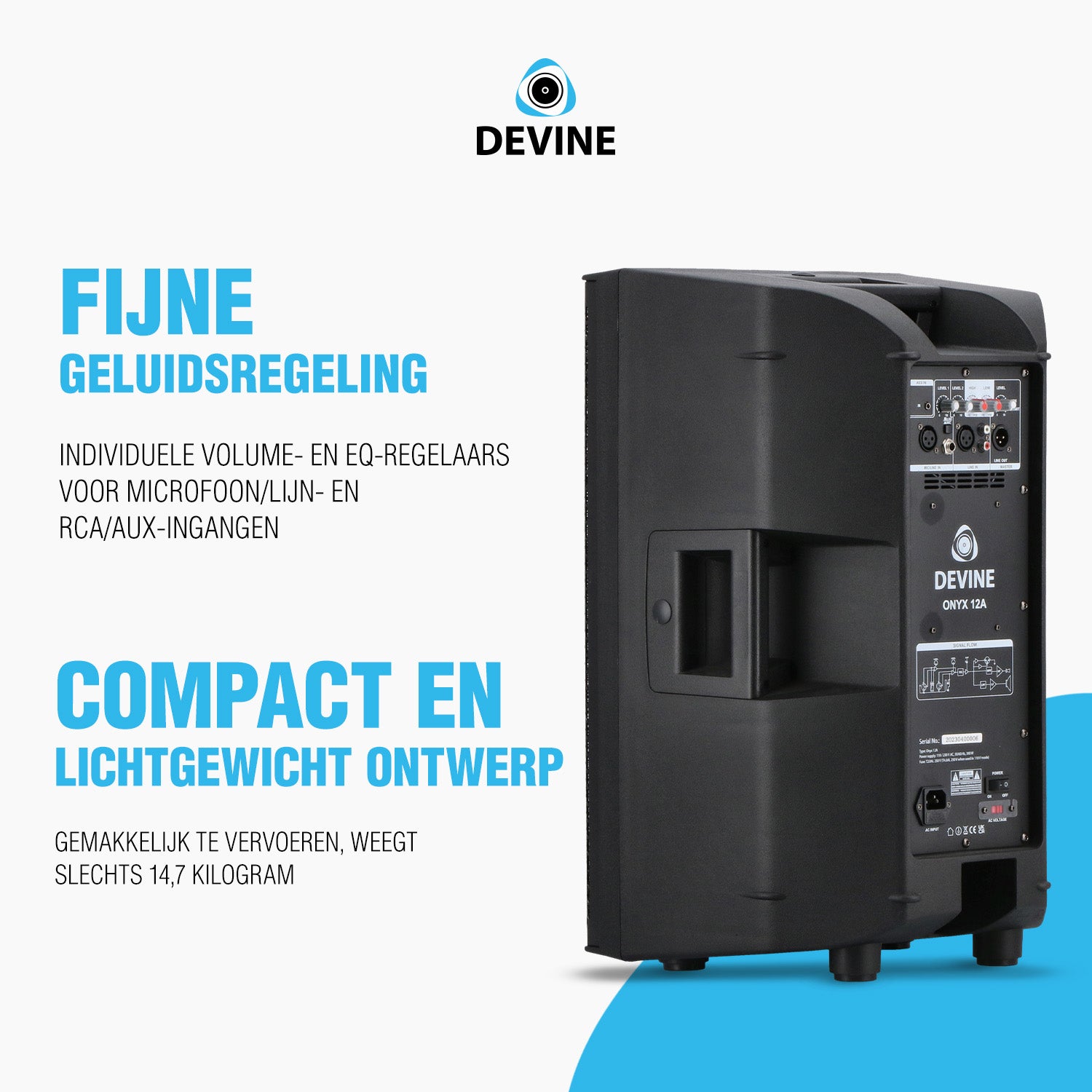 Devine Onyx 12A 12 inch actieve fullrange luidspreker