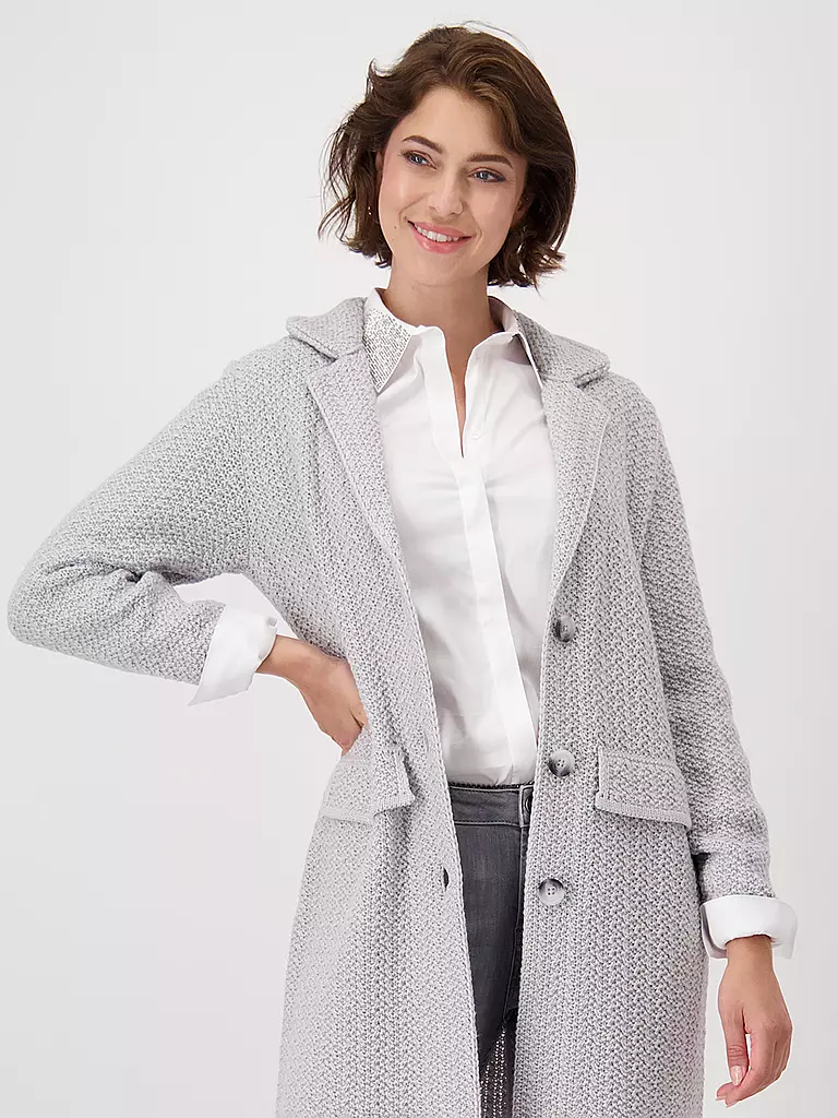 MONARI Strickmantel  hellgrau