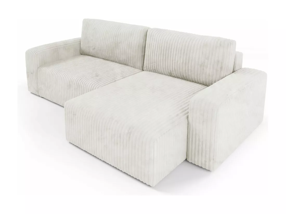 Canapé d'angle convertible Cord FANO Beige
