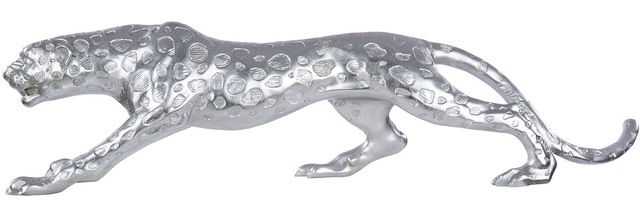 Casablanca by Gilde Tierfigur »Figur Gepard  silberfarben H. 20 cm«