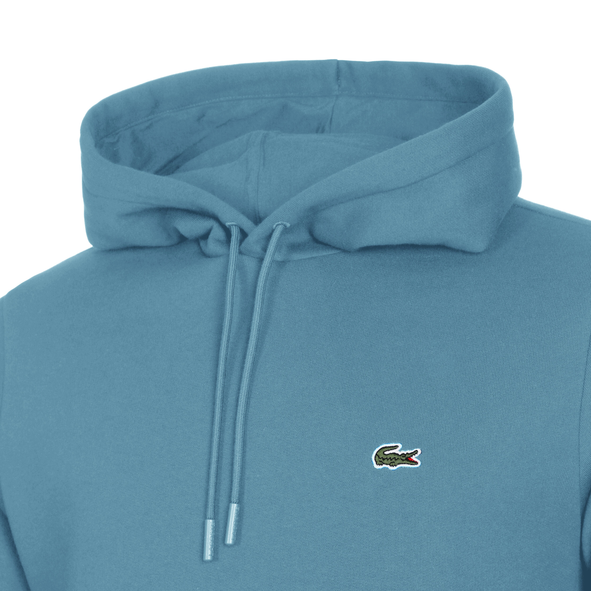 Lacoste Brushed Sweat À Capuche Hommes - Bleu Gris