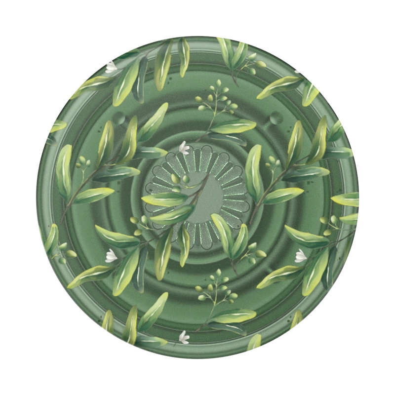PopGrip Premium Finger Griff Halterung (Austauschbarer Top) für Smartphones / Tablets (807373) - Plant Core Olive