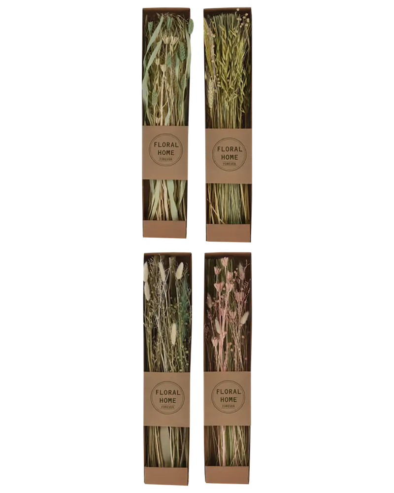 Tørret blomster buket H. 60 cm - Ass. farver og varianter