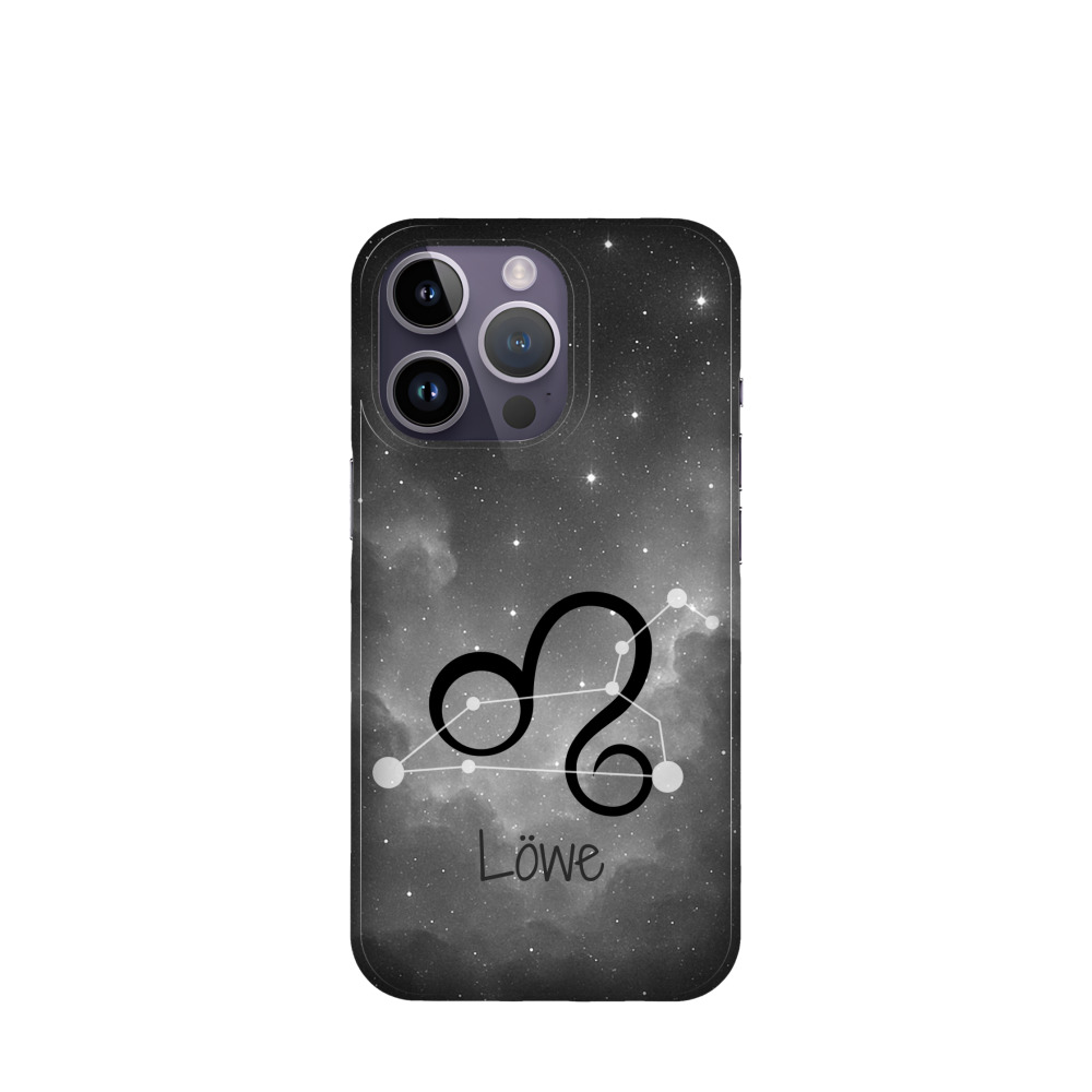 iPhone 14 Pro Kunststoff Hülle Löwe 4 - Grau