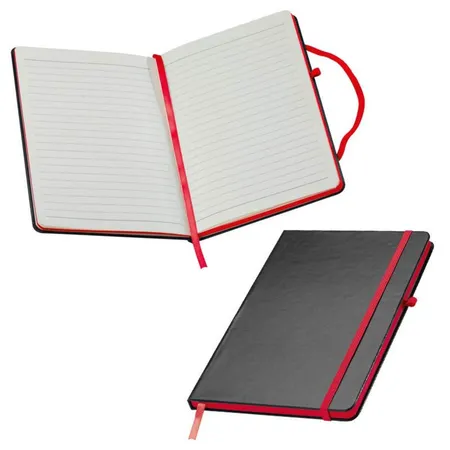 Livepac Office Notizbuch DIN A5, 160 S., liniert, PU Hardcover, rot