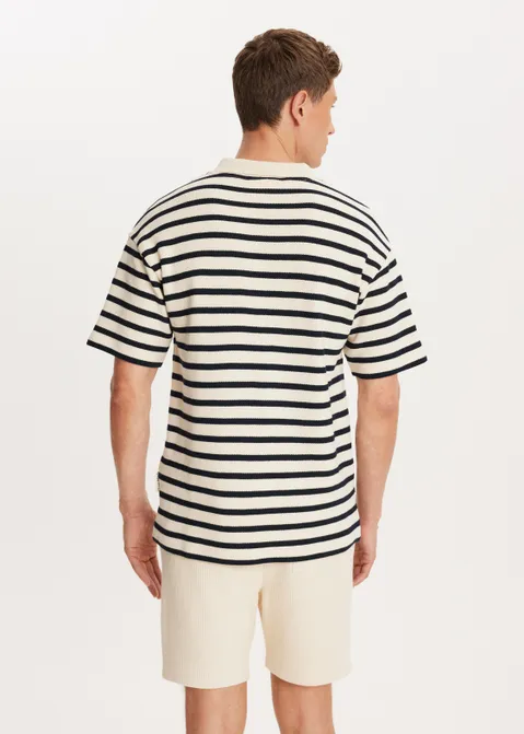 Johnny polo met strepen off-white (ECRU)