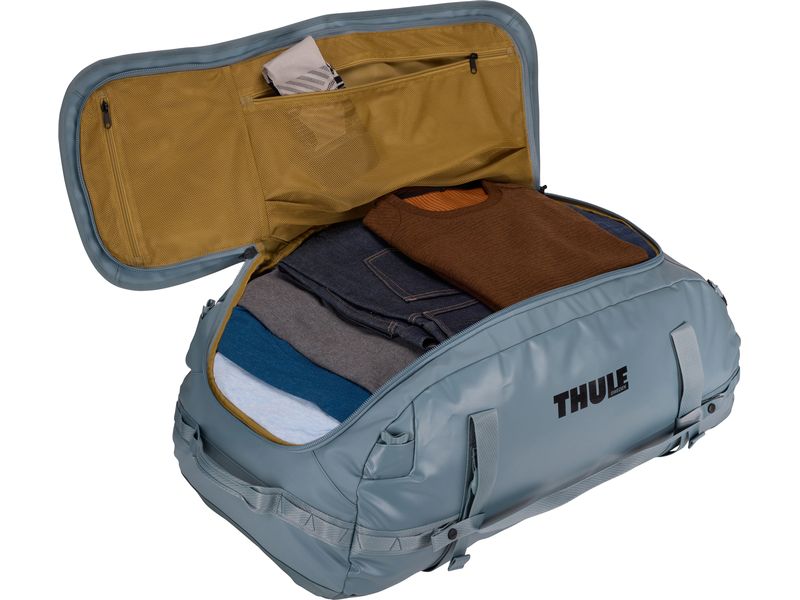 Thule Duffle Bag Chasm 90 l, Pond Gray Reisetasche und Rucksack in einem