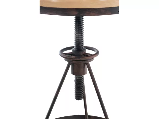 Lot de 2 Tabouret de bar - Métal & Noir - Bronze - Karla