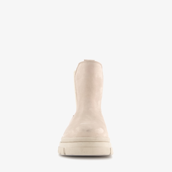 Tamaris leren dames chelsea boots beige