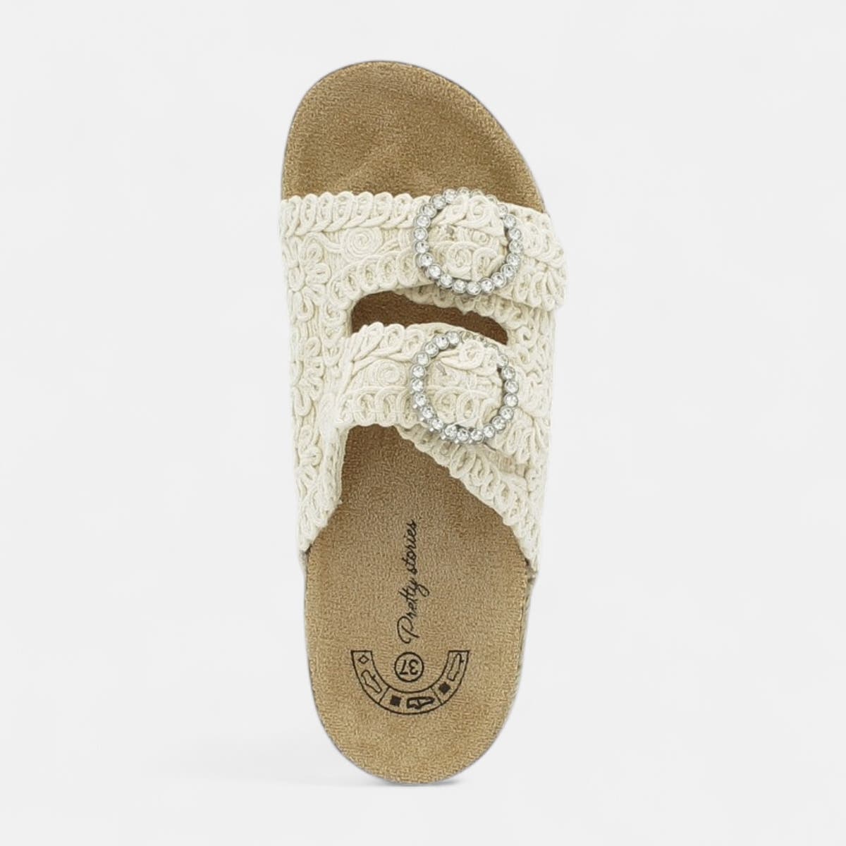 Mules semelle liège Femme beige
