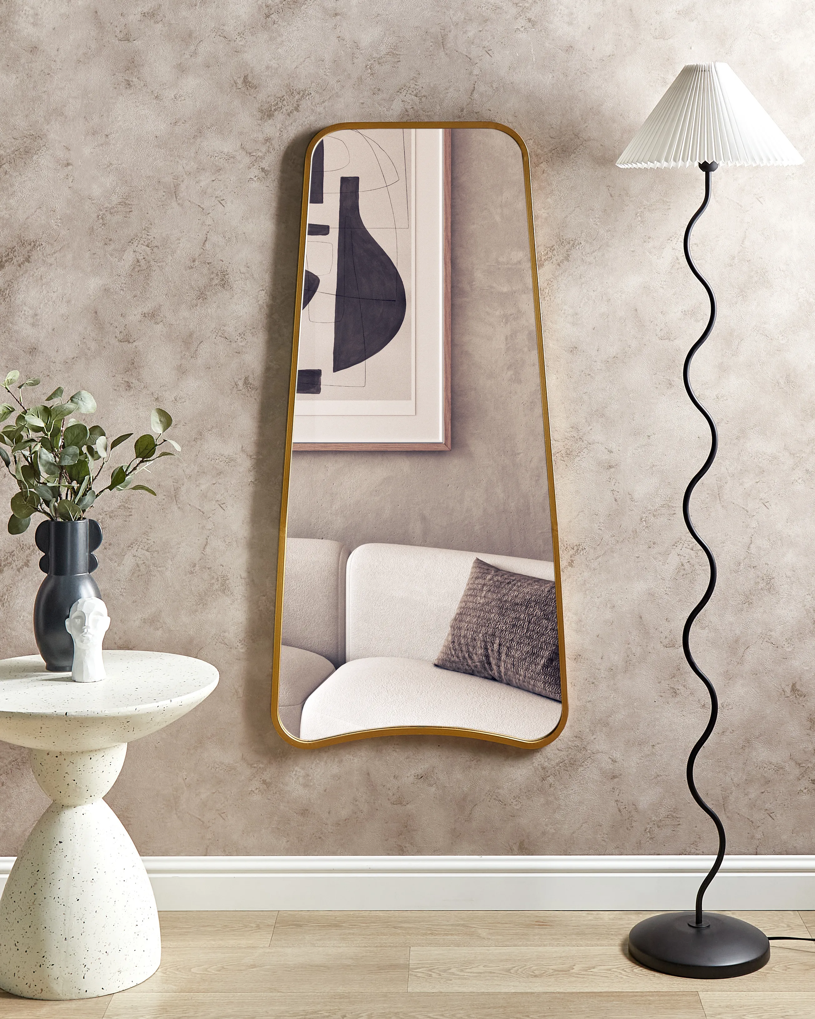 Wandspiegel LEVET 58 cm 122 cm Metaal Goud