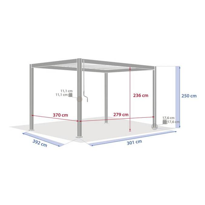Pergola bioclimatique EVORA Argile