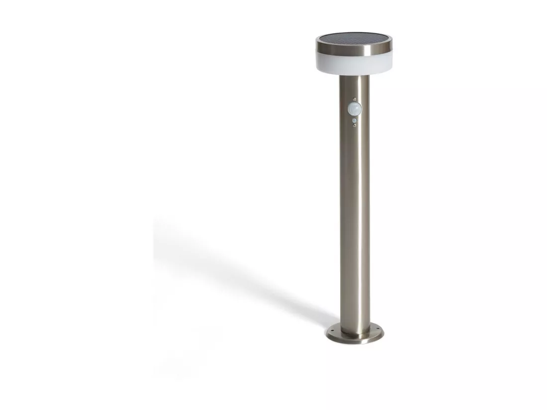 Balise Extérieure sur Pied Solaire LED 50cm Aluminium Ashier Argent