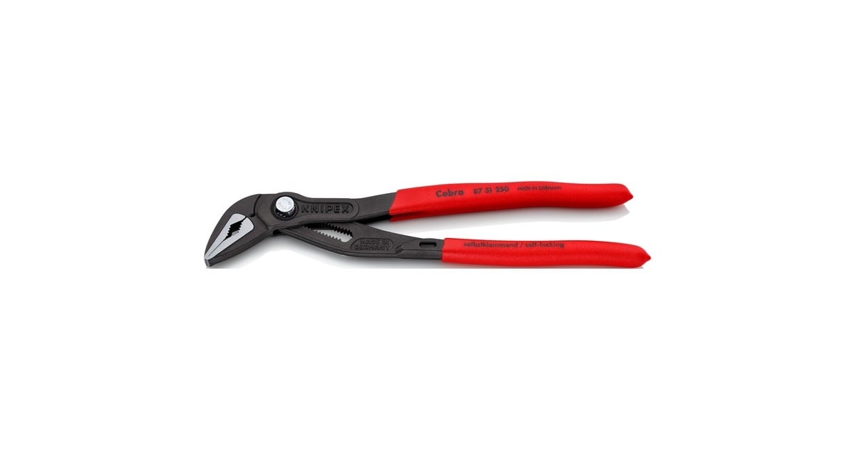 KNIPEXCobra ES Waterpomptang 8751250 zweedse- / waterpomp-tang  (Rood, 250 mm)