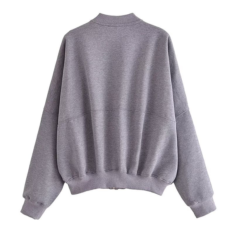 SugaYuja - Jas met rits / Broek met hoge taille en wijde pijpen