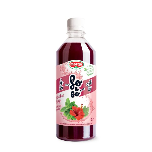 SO&SO Hibiskus-Minze Konz mit Stevia Fl 5 dl