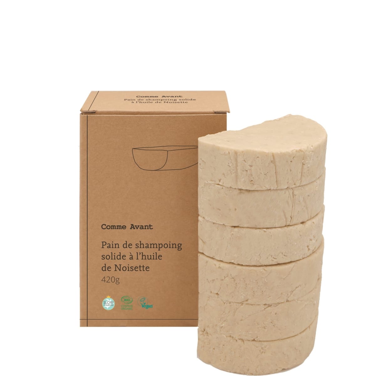 Comme Avant Shampoing Naturel Solide A L'Huile de Noisette