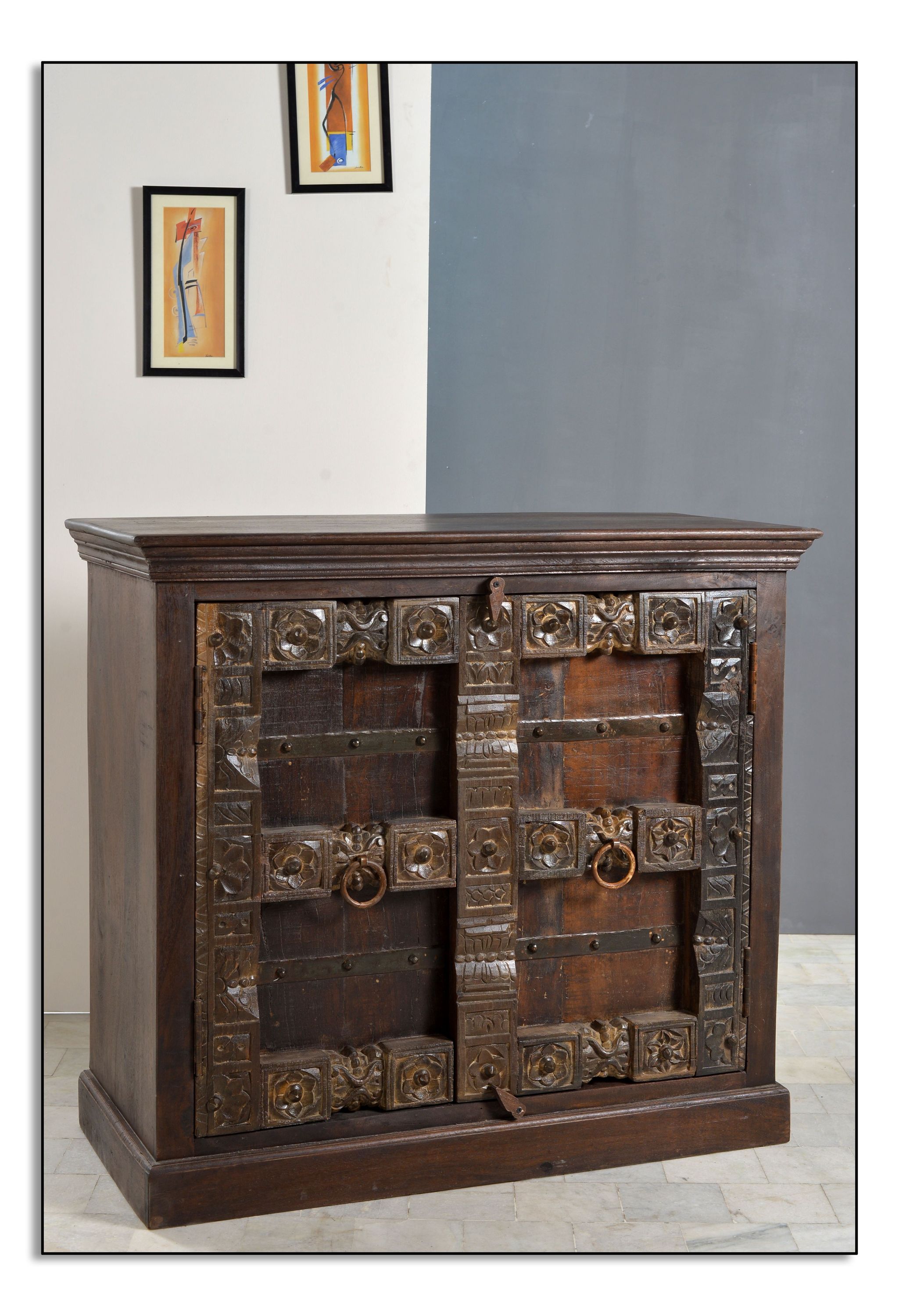 Kommode ALMIRAH Altholz Sideboard Wohnzimmerschrank Mehrzweck Schrank