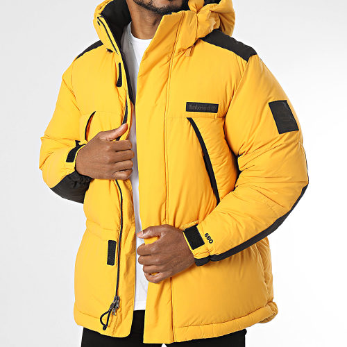 Parka Capuche A6KMD Jaune Noir