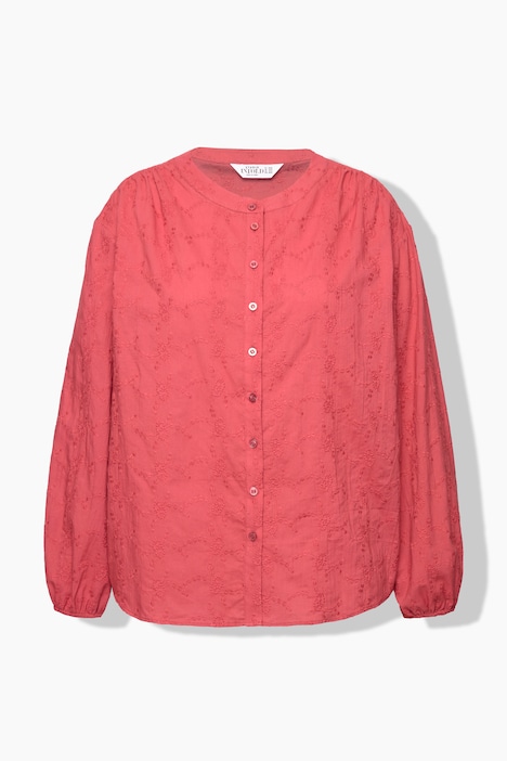Bluse, oversized, Struktur-Qualität, Ballon-Langarm