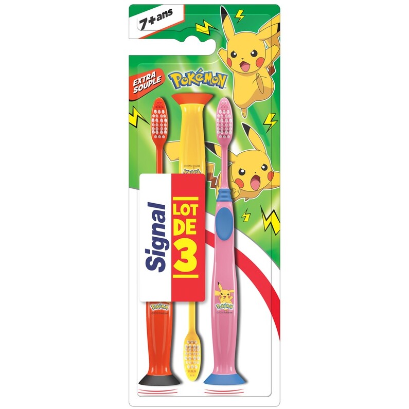 Brosses à dents Pokémon - Extra-souple - 7 ans et   - 9 unités