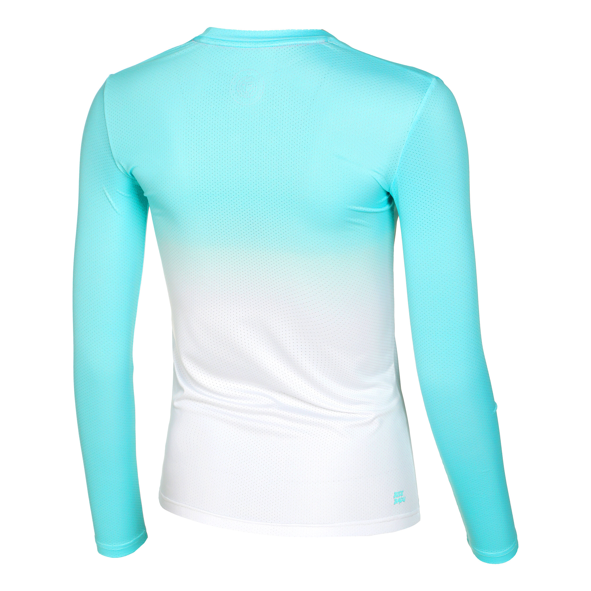 BIDI BADU Crew Gradiant Haut Manches Longues Femmes - Turquoise , Blanc
