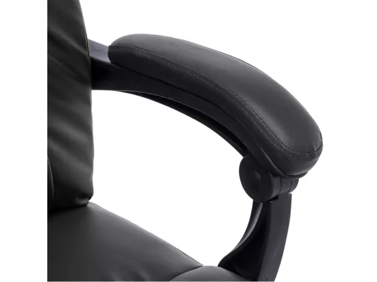 Prolenta Premium - Chaise de bureau de massage Noir Similicuir