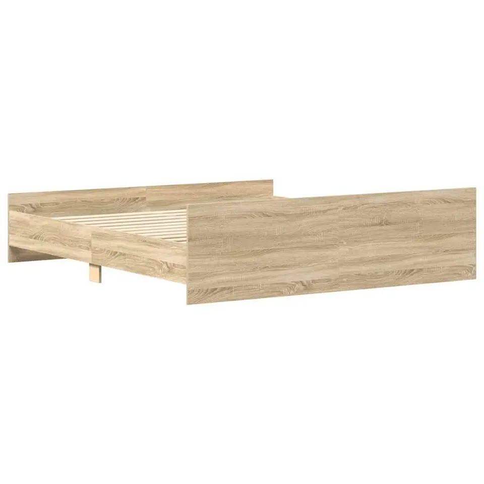 vidaXL - Bed incl. hoofd- en voeteneinde - Sonoma eiken - 180x200 cm